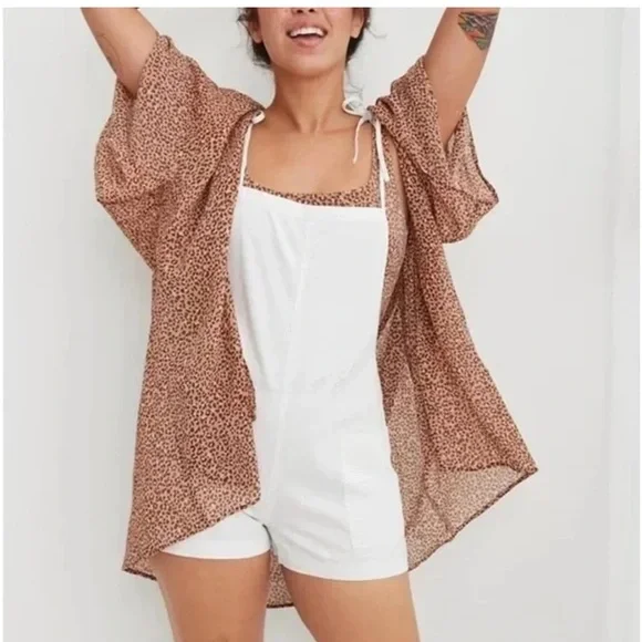 NWT Aerie Chiffon Cape in Raw Sienna - Picture 6 of 6